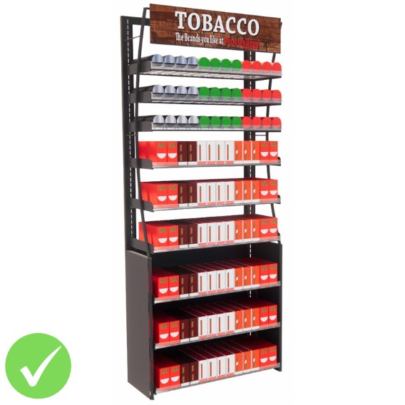 3ft HP Tobacco Display Fixture, 36 Facings (BASIC SERIES) 3ft HP Tobacco Display Fixture, 36 Facings (BASIC SERIES)