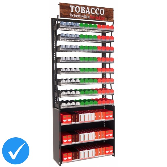 3ft HP Tobacco Display Fixture, 96 Facings (PRO SERIES)