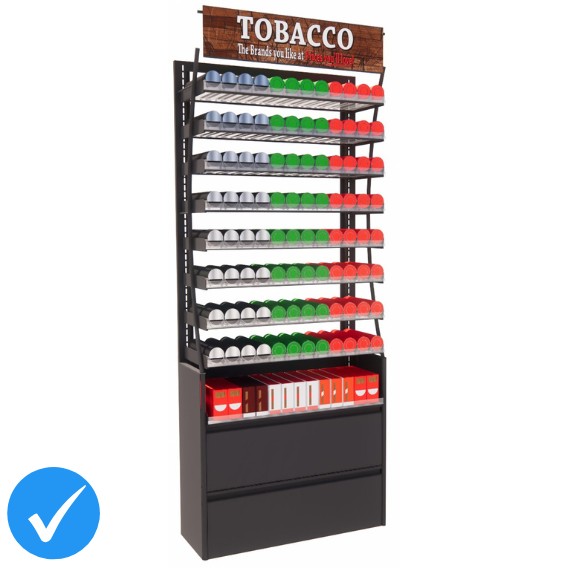 3ft HP Tobacco Display Fixture, 96 Facings (PRO SERIES)