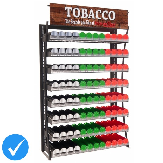 3ft LP Tobacco Display Fixture, 96 Facings (PRO SERIES) 3ft LP Tobacco Display Fixture, 96 Facings (PRO SERIES)