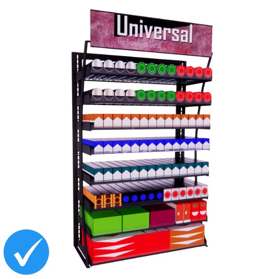 3ft LP Universal Tobacco Display, 112 facings (PRO SERIES)