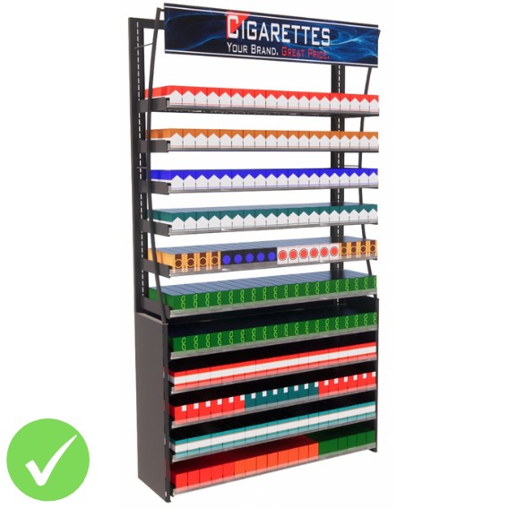 4ft HP Cigarette Display Fixture, 209 Facings (BASIC SERIES)