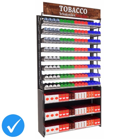 4ft HP Tobacco Display Fixture, 128 Facings (PRO SERIES)