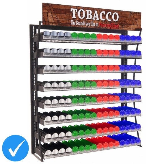 4ft LP Tobacco Display Fixture, 128 Facings (PRO SERIES)