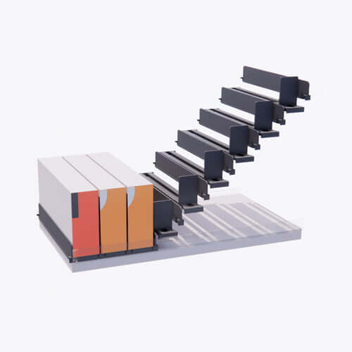 2ft-9 facing cigarette and tobacco pusher kit for shelf display mounting.